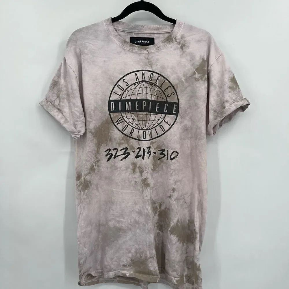 Dime Piece Multicolor Los Angeles Worldwide Logo Classic T-Shirt One Size
